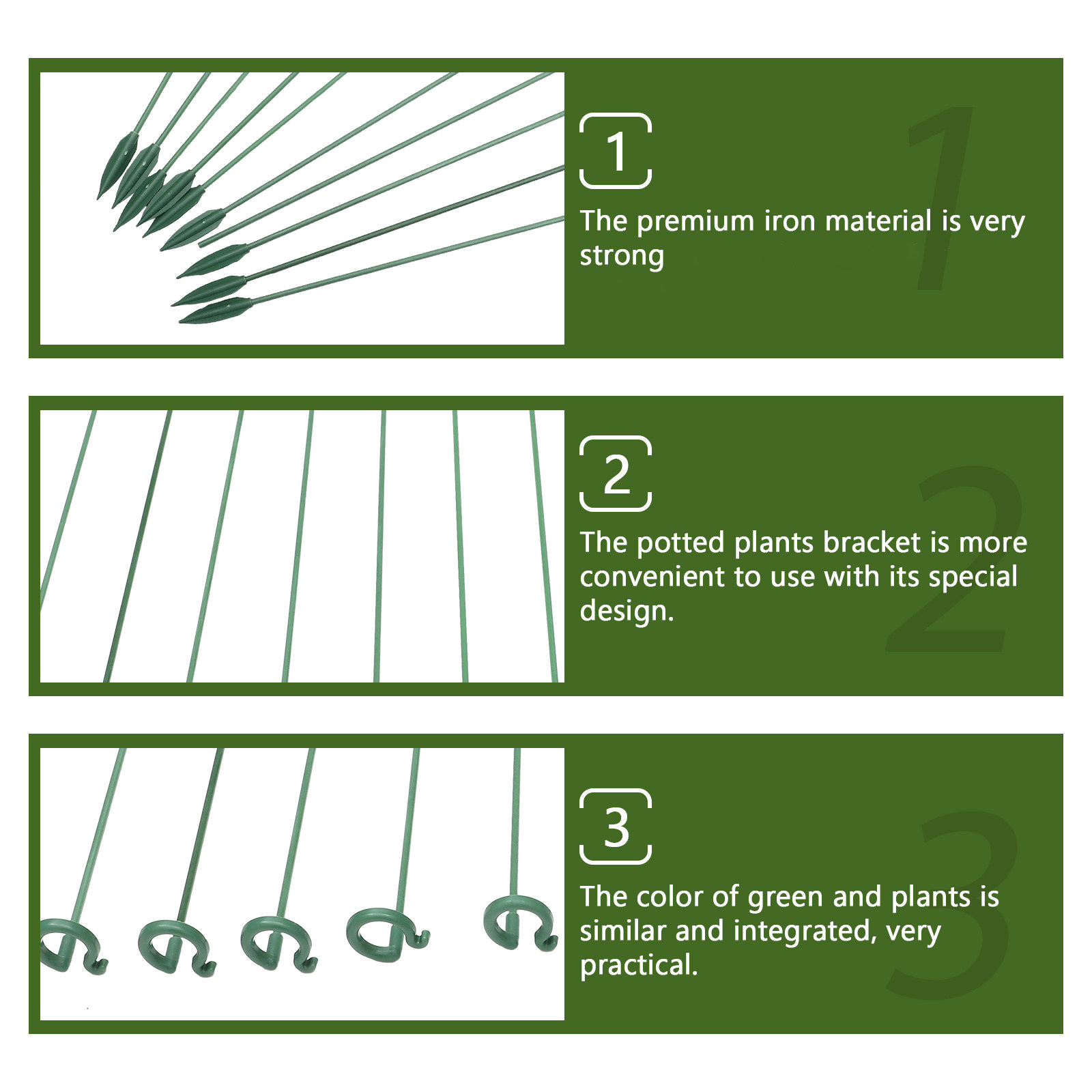 10Pcs Iron Plant Support Rack  - Bonsai Garden Stand review and price