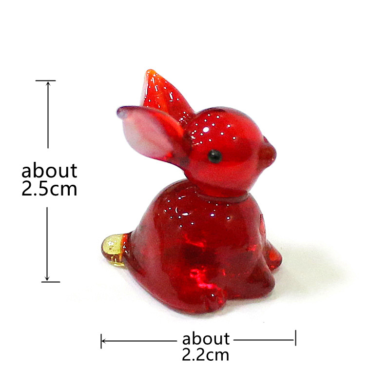2pcs Mini Glass Bunny Figurine - Japan Bonsai Garden review and price